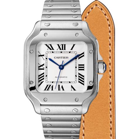 cartier leather bracelet watch